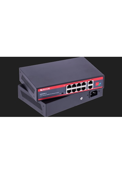 Ricon 8 Port Gigabit Power Over Ethernet Yönetilemeyen Switch