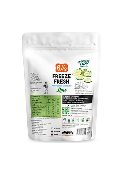 Pol's Freeze Fresh Dondurularak Kurutulmuş Lime 20 Gr 20 G