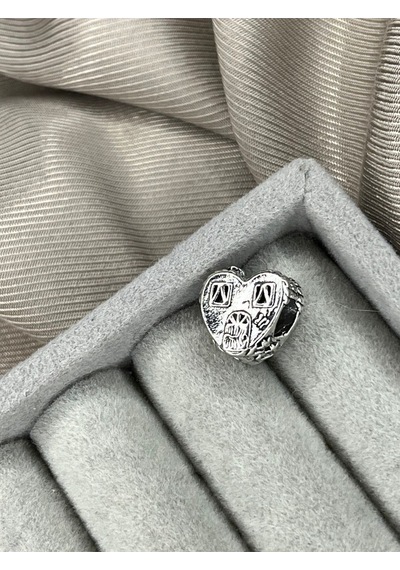 Kalp Ev Charm / Gümüş Kaplama
