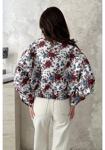 Alemdarshop Beyaz Bomber Ceket