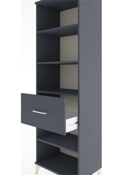 Hyperion Dolap 4 Raflı Tek Çekmeceli 60x44x195 Antrasit-antrasit Antrasit