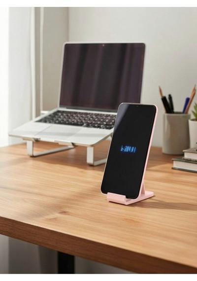 Pembe Mini Masa Üstü Cep Telefonu Tablet Tutucu Tutacağı Standı Us-t004k 4 4 4 4 Cm