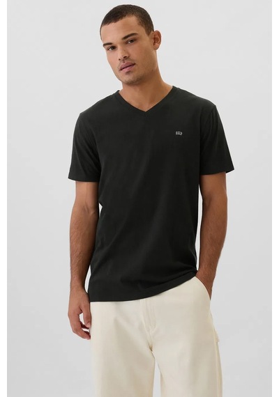 Gap V-frch Everyday Soft Erkek Tişört SIYAH
