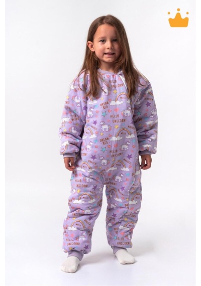 Babyhola 2-9 Yaş Kalın Elyaf Dolgulu 2.5 Tog Premium Kalite Çocuk Uyku Tulumu 23504 Mor