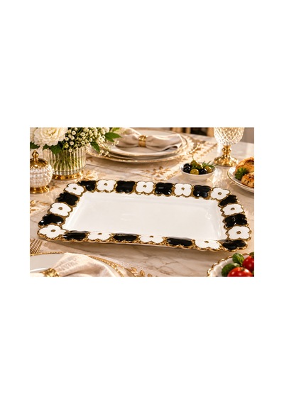 Sunumluk 35 Cm Ayaksız Beyaz - 936343369