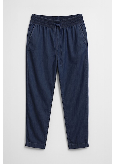 Kadın Beli Lastikli Straight Fit İnce Mavi Jean Pantolon Mavi