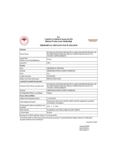 Bmusa Steel Max 5 Lt Mikrobiyal Gübre