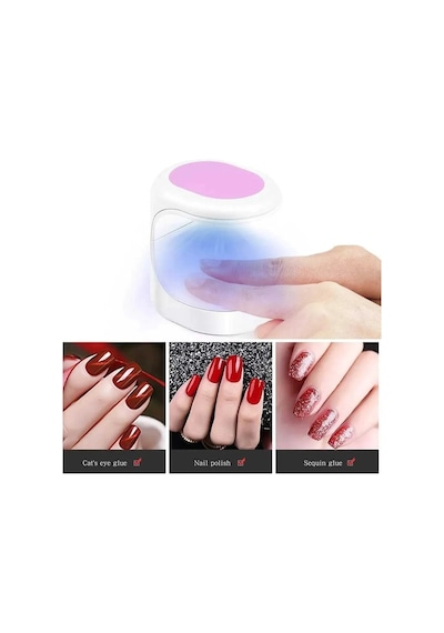 Mini Uv Led Işık Oje Tırnak Kurutucu Tasarımlı Express Protez Tırnak Kiti Kurutma Cilası Lisinya