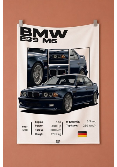 Bmw E39 M5 Dekoratif Duvar Örtüsü Duvar Halısı Reaste