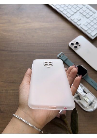 Redmi Note 9 Uyumlu Süper İnce Mat Ultra Thin Silikon Kılıf Beyaz