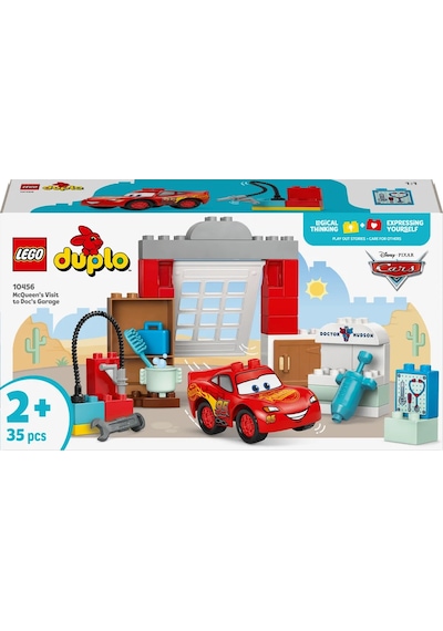 LEGO® DUPLO® │ Disney ve Pixar Arabalar McQueen’in Doc’un Garajını Ziyareti 10456 - 2 Yaş ve Üzeri Çocuklar için Oyuncak Yapım Seti (35P)