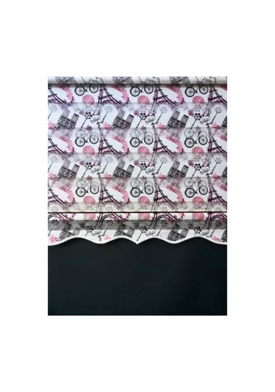 Genç Odası Için Eyfel Kulesi Paris Desenli Zebra Stor Perde Beyaz - 107270025 Beyaz
