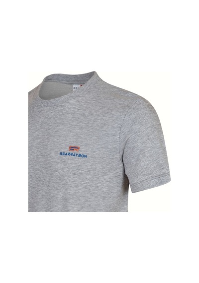 Bearraybon Erkek Sıfır Yaka T-Shirt-Gri