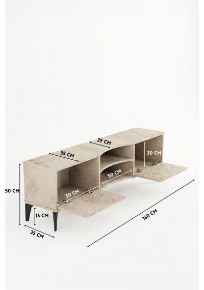 Ekru Tv Sehpası 160x35 Cm