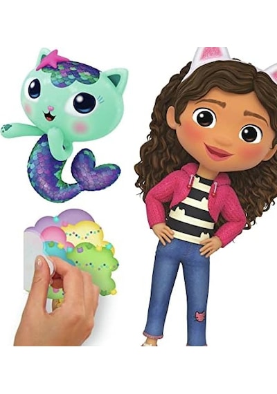 Gabby's Dollhouse Rmk4823scs Peel And Stick Duvar Çıkartmaları, Pembe, Mor, Mavi