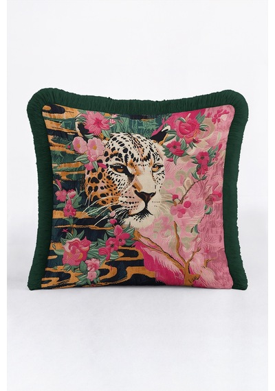 Egzotik Leopar Çiçekli Desenli Saçaklı Yastık Kılıfı - Tropikal Pembe Gri Püsküllü Kırlent Kılıfı Gizli Sahil Aura Egzotik Leopar Çiçekli Desenli Saçaklı Yastık Kılıfı - Tropikal Pembe Gri Püsküllü Kırlent Kılıfı Gizli Sahil Aura