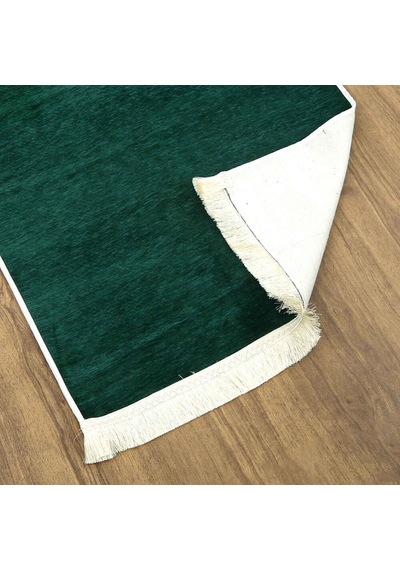 El Kuba Lüks Astarlı Biyeli Seccade Yeşil 66x125cm 565 Gr