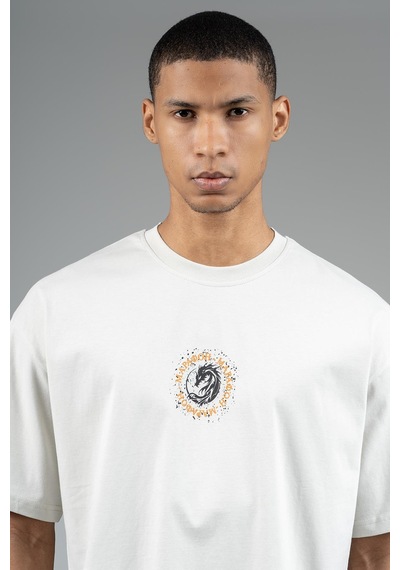 Maraton Sportswear Oversize Erkek Bisiklet Yaka Kısa Kol Basic Gümüş Gri T-shirt 23242-gümüş Gri