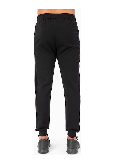 Maraton Sportswear Regular Erkek Ribana Paça Basic Siyah Eşofman Altı 21806 Siyah