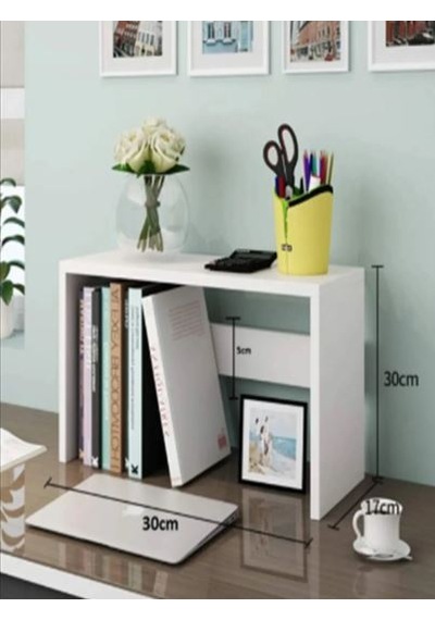 Mini Kitap Rafı Masa Düzenleyici Organizer Çalışma Masası