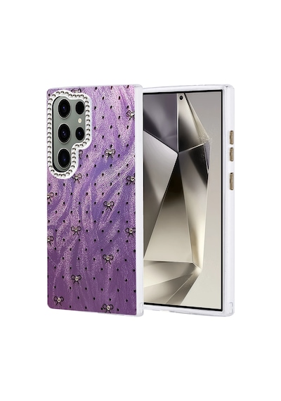 Newface - 925 - Samsung Galaxy Uyumlu S24 Ultra Kılıf Blade Aynalı Desenli Kapak - - Flzdgnkr - Desen 2 Diğer
