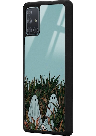 Samsung Uyumlu A71 Casper Tasarımlı Glossy Telefon Kılıfı Siyah