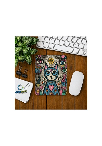 Bohem Kedi Baskılı Oyuncu Mousepad 036