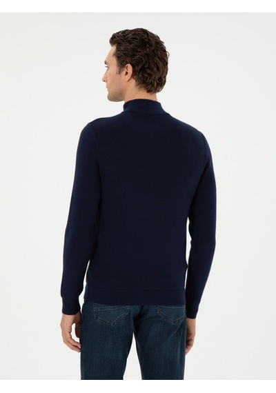 Cacharel Lacivert Slim Fit Kazak