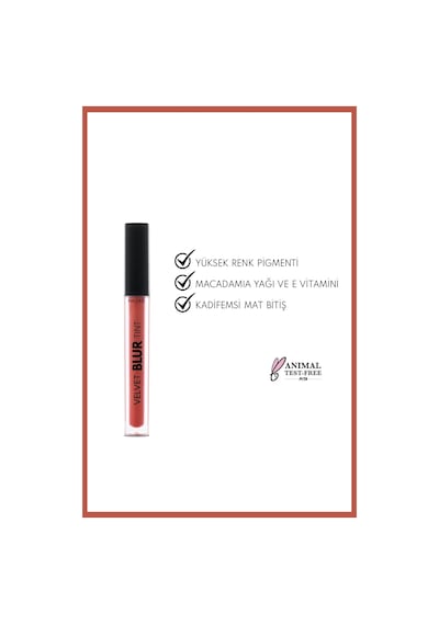 Note Cosmetics Velvet Blur Tint Kadife Bitişli Nemlendirici Mat Ruj - 03 Burnt Peach - Nude