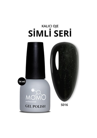 Kalıcı Oje S016, Hafif Simli Siyah, 14 Ml