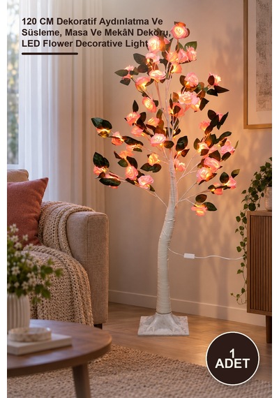 1 Adet Dekoratif Ledli Çiçek 120 Cm Dekoratif Aydınlatma Ve Süsleme, Masa Ve Mekân Dekoru, Led Flower Decorative Light Diğer