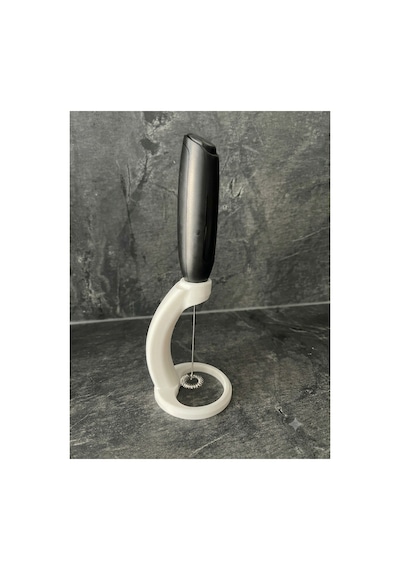 Üniversal Süt Köpürtücü Standı - Modern Tasarım Kahve Karıştırıcı Tutucu - Siyah 80x90x120mm Cihaz Dahil Değildir Diğer