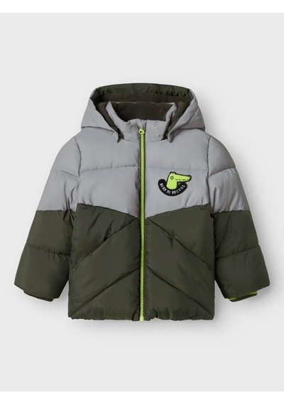 Name It Nmmmorten Puffer Dino Detail1 Erkek Çocuk Mont 13243943 Yeşil