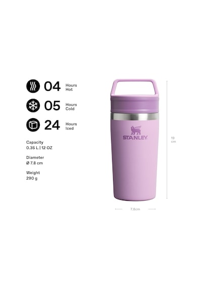 Stanley Café-to-go Termos Bardak 0.35 Litre - Lila Paslanmaz Çe Çok Renkli
