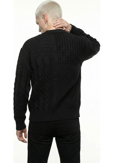 Loose Fit Erkek Hırka Siyah