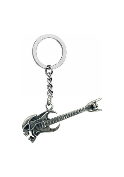Ss Gitar Metal Anahtarlık Zamak Kaplama, Müzik Temalı - Unisex