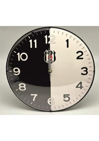 Beşiktaş Lisanslı Duvar Saati Bjk Logolu 0240-keçe-şekilli-48cm
