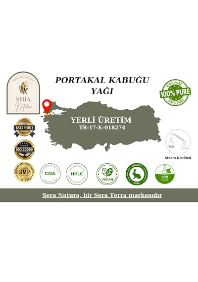%100 Saf Portakal Kabuğu Uçucu Yağı 10 Ml - Soğuk Sıkım Doğal Aromaterapi Yağı 10 ML