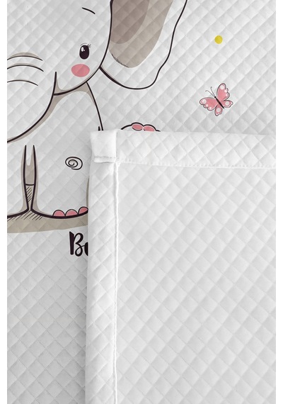 Evimde Bambaşka Fil Pembe Kız Çocuk Pike Takımı - Sevimli Bulut Bebek Odası Mevsimlik Yatak Örtüsü - 160x220 CM Evimde Bambaşka Fil Pembe Kız Çocuk Pike Takımı - Sevimli Bulut Bebek Odası Mevsimlik Yatak Örtüsü - 160x220 CM