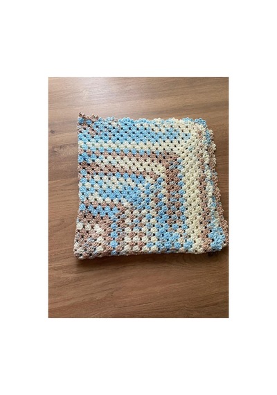 El Örgüsü Alize Nako Bebek Battaniyesi Mavi Kahve Batik Mavi Kahve Batik