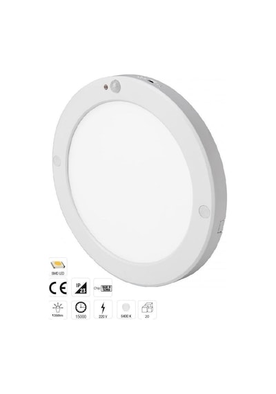 20w Gece Gündüz Sensörlü Sıva Üstü Tavan Armatür Cata Bologna Slim Kasa Panel Led Armatür 2050 Lm Gün Işığ Çok Renkli