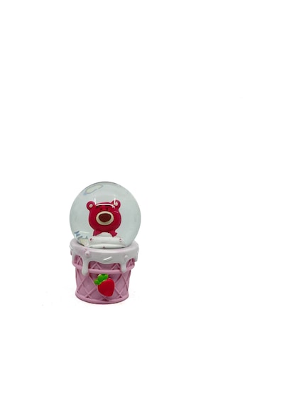 Işıklı Kar Küresi Pembe Ayıcık 7 Cm