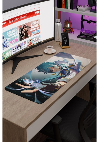 Kaeya Genshin Impact Anime Oyuncu V2 - 70x30 Xl Gaming Mouse Pad Fare Altlığı
