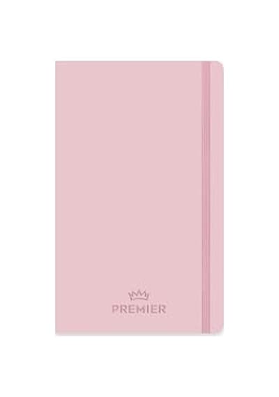 9x14 80 Yaprak Çizgili Ciltli Premier Defter - Pembe