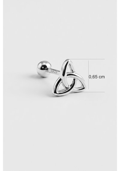 Sonsuz Düğüm 18 Ayar Beyaz Altın Kaplama Gümüş Tragus-helix Piercing