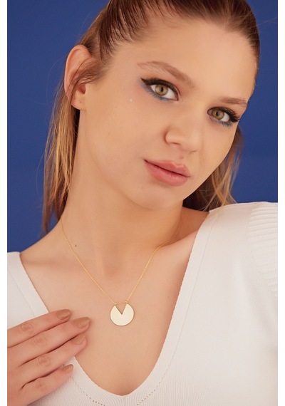 Dkmn Gümüş Pac-Man Sembol 925 Ayar Unisex Gümüş Kolye