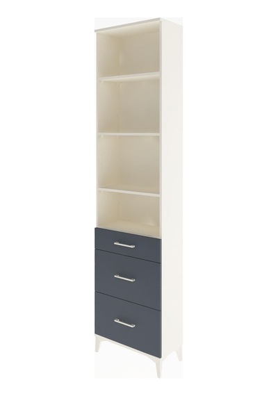 Arges Dolap 4 Raflı 3 Çekmeceli 60x30x243 Aytaşı-antrasit Aytaşı