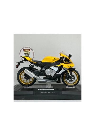 Yamaha Yzf-r1 1:12 Stantsız Diecast Model Sarı - Lisanslı Motosiklet