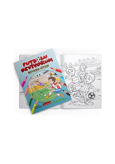 Futbolu Seviyorum Boyama Kitabı- Bordo Ressam