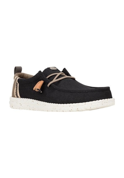 Hey Dude Wally Craft Linen Erkek Günlük Ayakkabı-33143 Siyah-ceviz